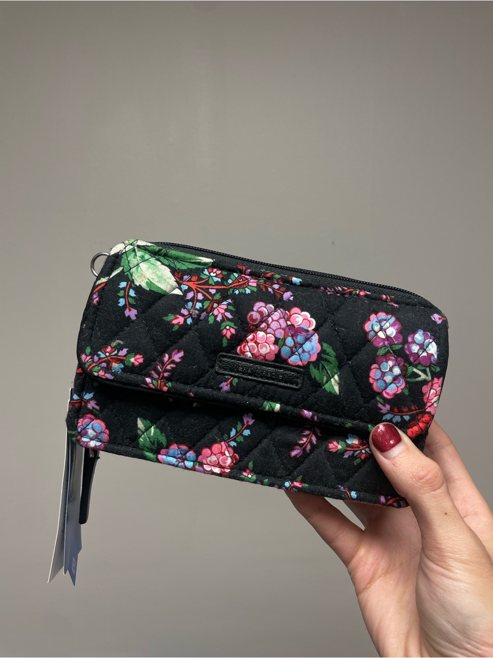 Vera Bradley Quilted Floral Wristlet Wallet or Crossbody in Winter Berry NWT